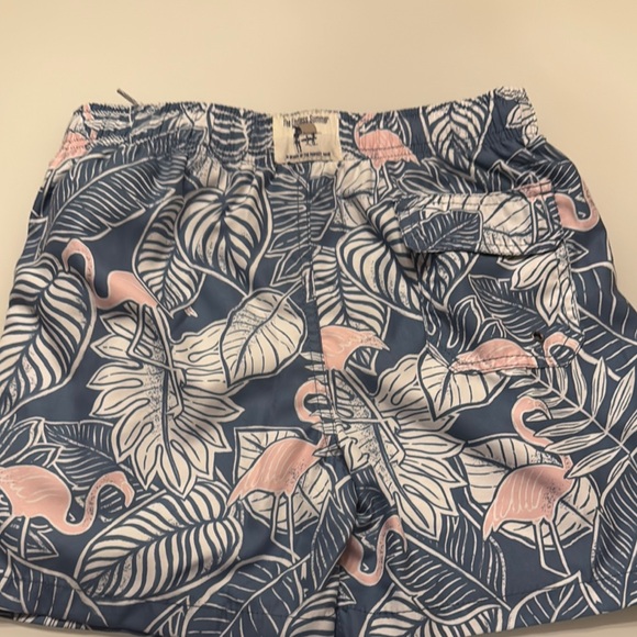 Kids Swim Trunks with Flamingo and Leaf Print - Picture 5 of 6